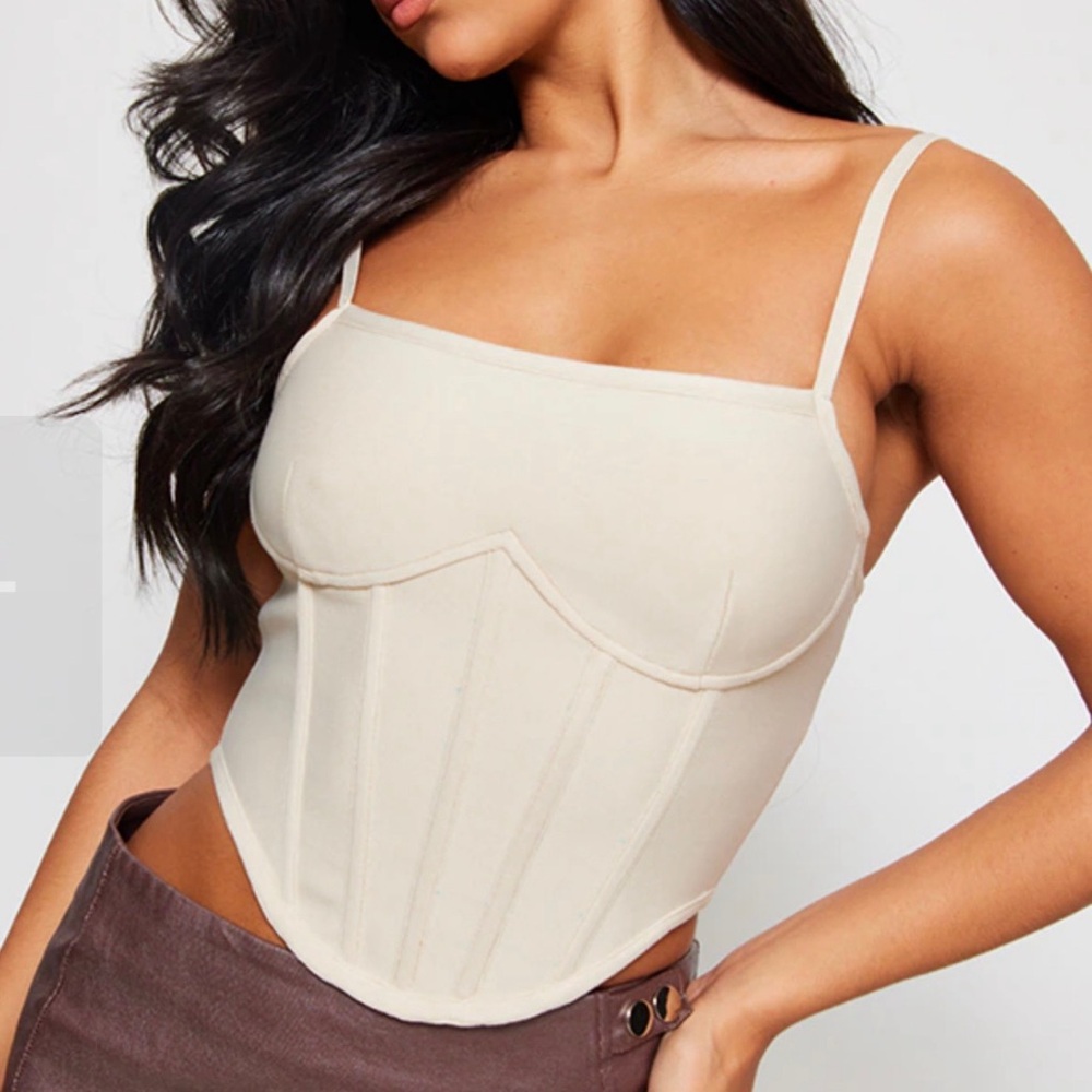 New PrettyLittleThing Bone colored corset
